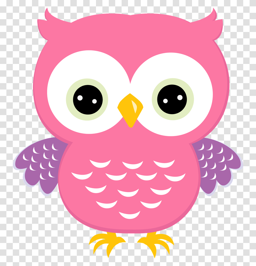 Pink Owl Clipart, Animal, Bird, Pattern Transparent Png