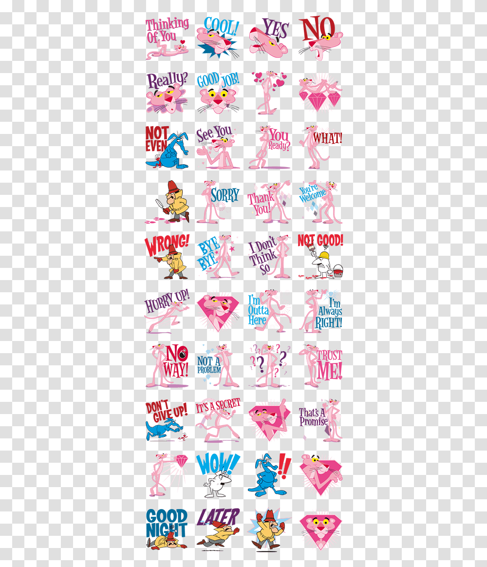 Pink Panther Baby Pink Panther Sticker, Alphabet, Paper, Hand Transparent Png