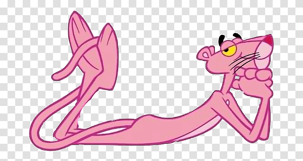 Pink Panther Pinkpanther Freetoedit Pink Panther Background, Stomach, Animal, Purple, Flamingo Transparent Png