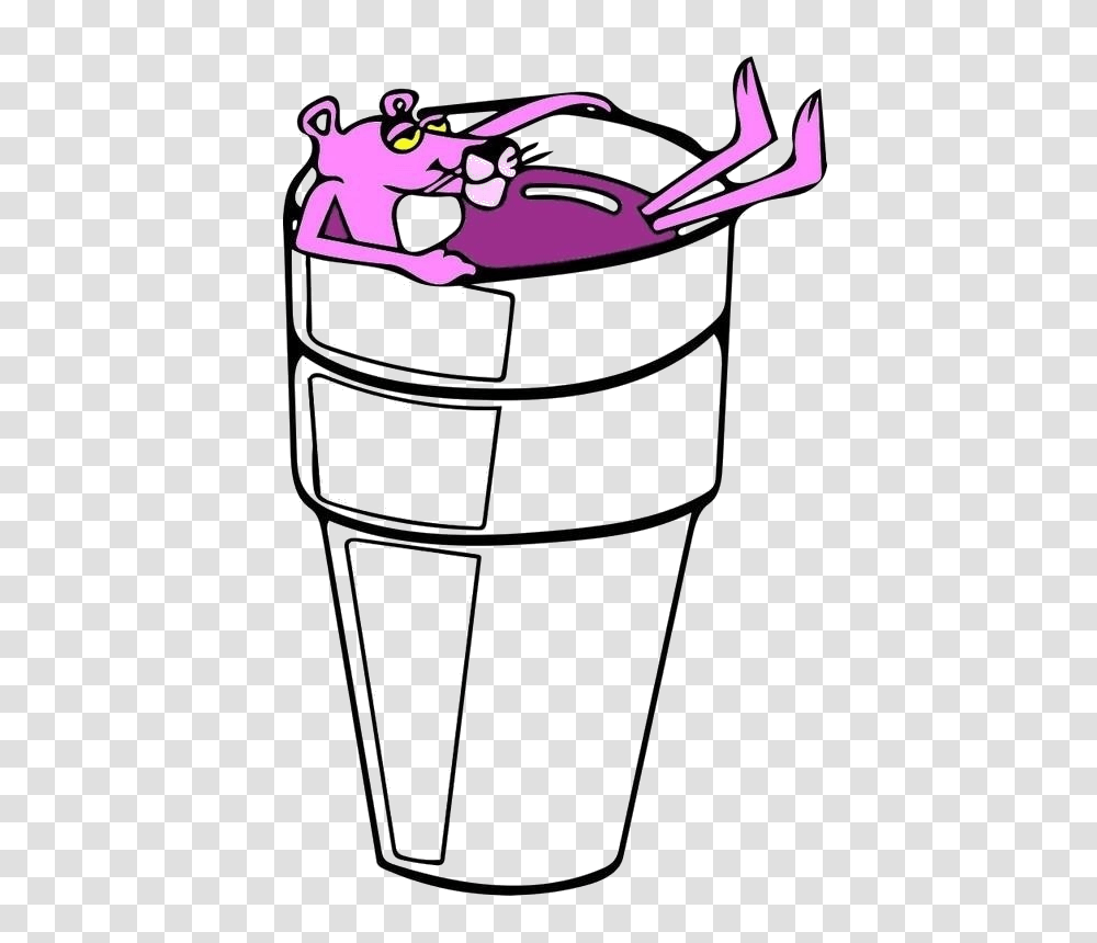 Pink Panther Purple Lean, Bucket, Drum, Percussion, Musical Instrument Transparent Png