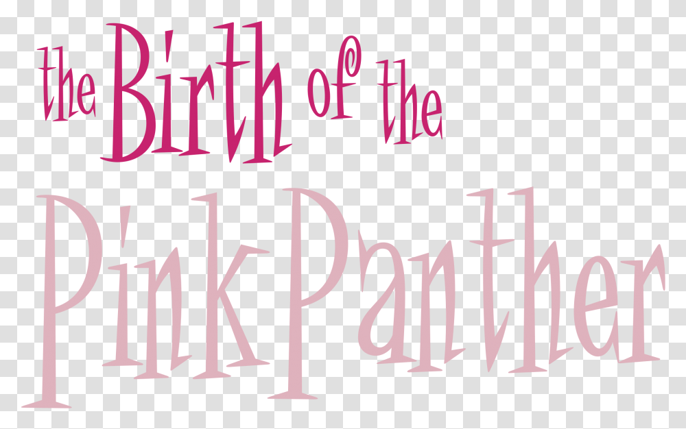 Pink Panther, Alphabet, Handwriting, Calligraphy Transparent Png