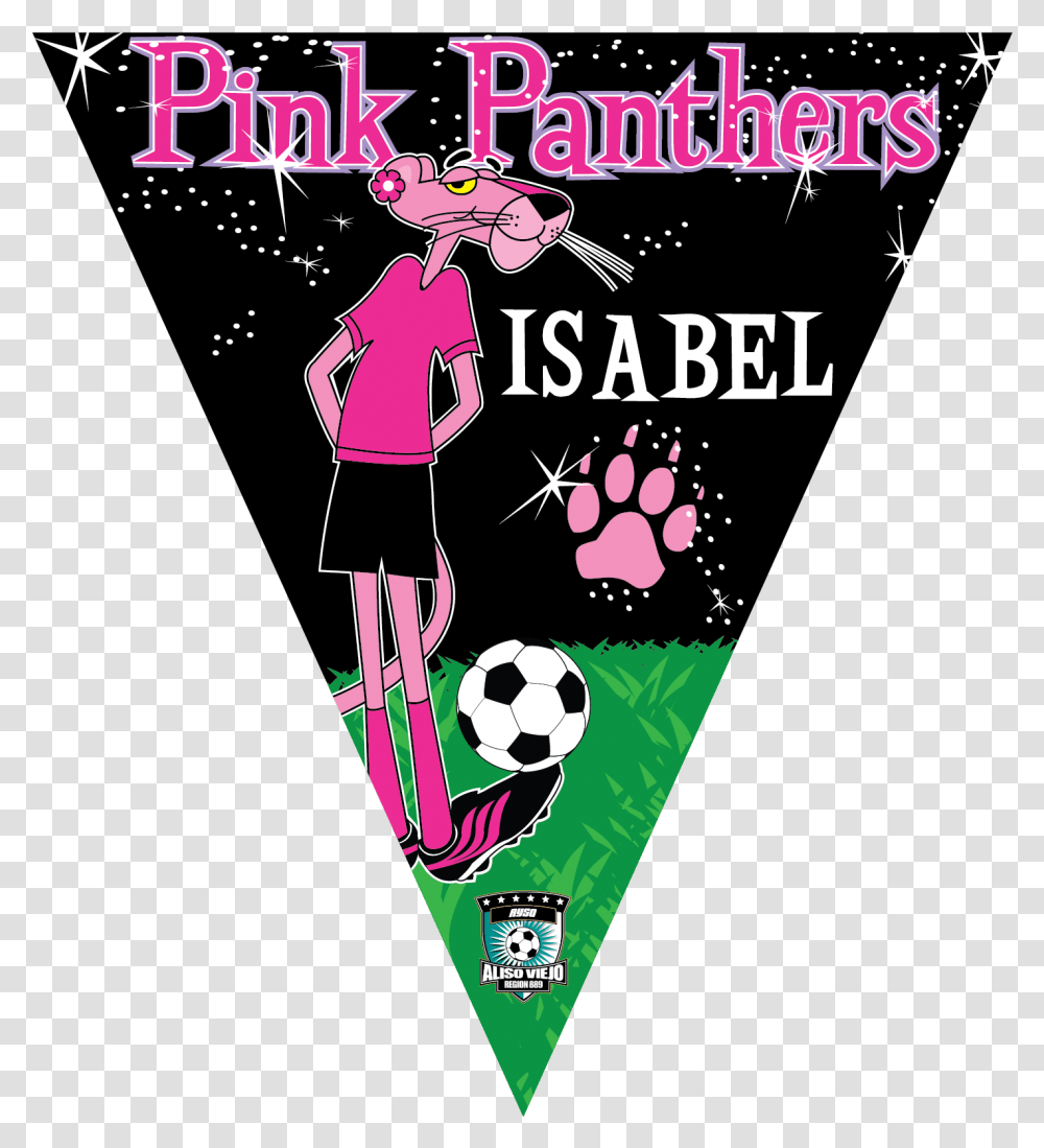 Pink Panthers Triangle Individual Team Pennant Graphic Design, Poster, Advertisement, Flyer, Paper Transparent Png