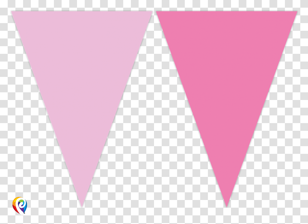 Pink Party Flag Bunting Triangle, Plectrum Transparent Png