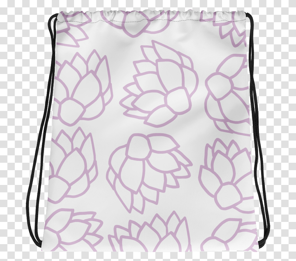 Pink Pastel Flowers Drawstring Bag Messenger Bag, Clothing, Apparel, Pattern, Rug Transparent Png