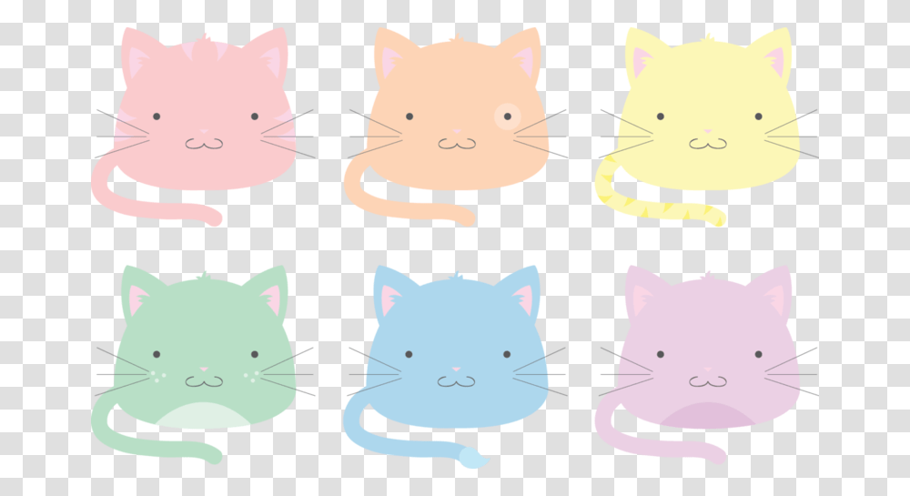 Pink Pastel Medium Whiskers Sized To Cats Pastel Blob Cat, Pet, Animal, Mammal, Rodent Transparent Png