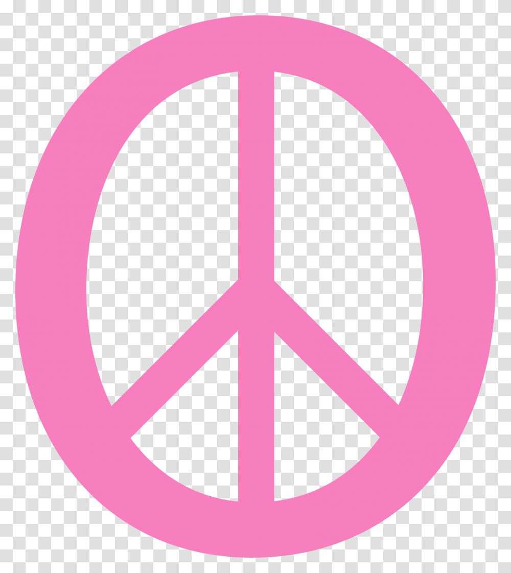 Pink Peace Sign Clipart Peace And Love Logo Pink Peace Sign, Pattern, Road Sign, Trademark Transparent Png