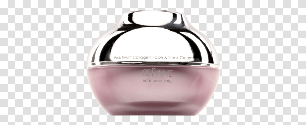 Pink Pearl Collagen Face And Neck Cream Perfume, Bowl, Bottle, Helmet Transparent Png