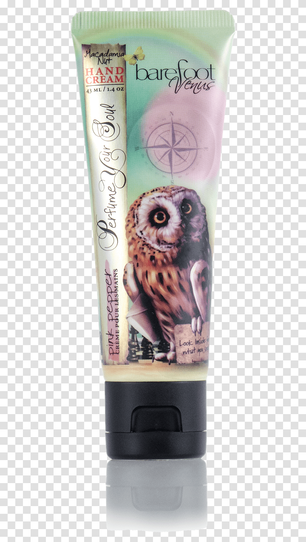 Pink Peppermacadamia Nut Hand CreamClass Lazyload Barn Owl, Animal, Bird, Cosmetics, Bottle Transparent Png