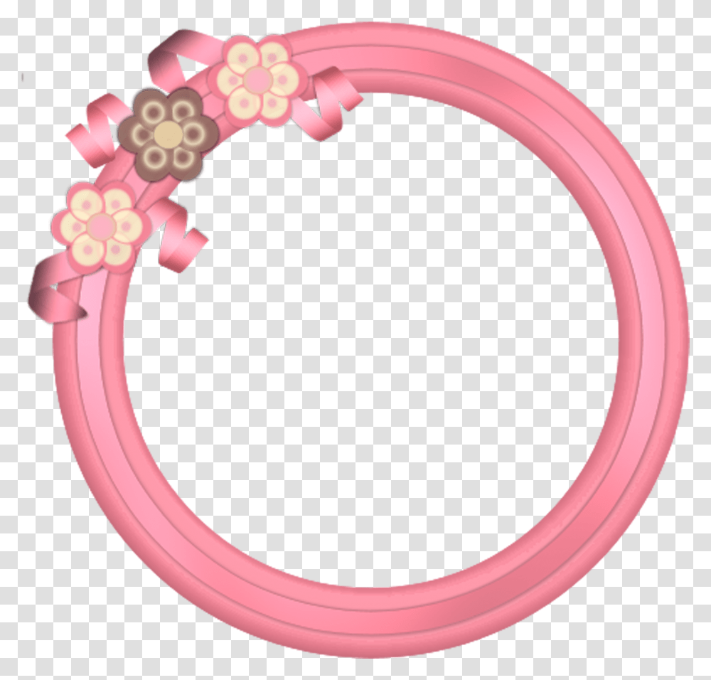 Pink Picture Frame Round Pink Frame, Jewelry, Accessories, Accessory, Bracelet Transparent Png