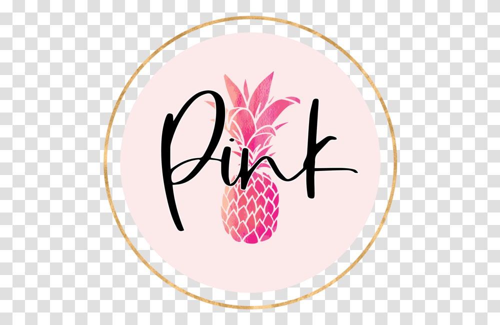Pink Pineapple Logo, Label, Wasp Transparent Png
