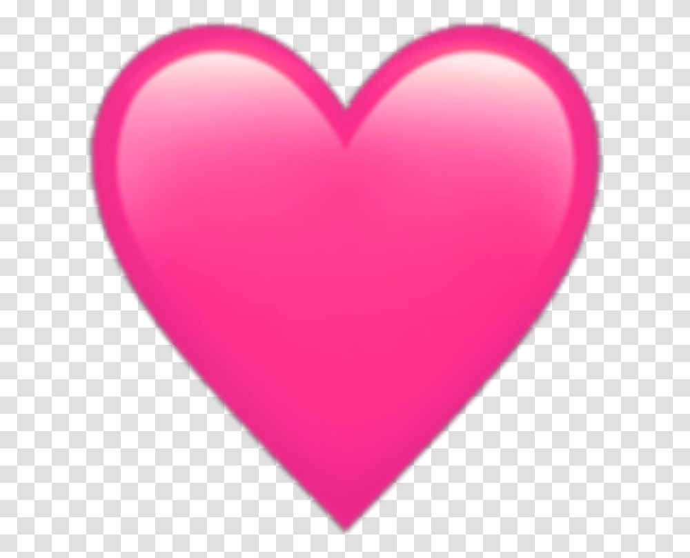 Pink Pinkheartemoji Pinkheart Pinkemoji Ios Emoji Heart, Balloon, Cushion Transparent Png