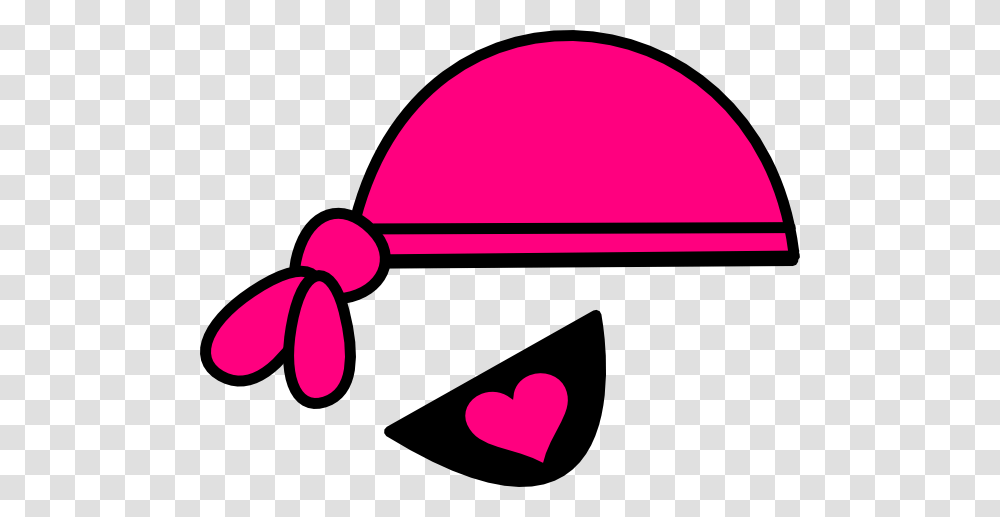 Pink Pirate Bandana Eyepatch Clip Art, Apparel, Hat Transparent Png