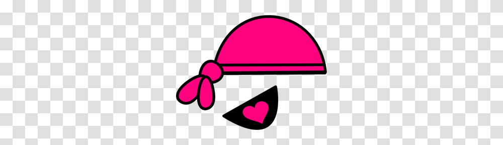 Pink Pirate Bandana Eyepatch Clip Arts For Web, Ping Pong, Sport, Face, Heart Transparent Png