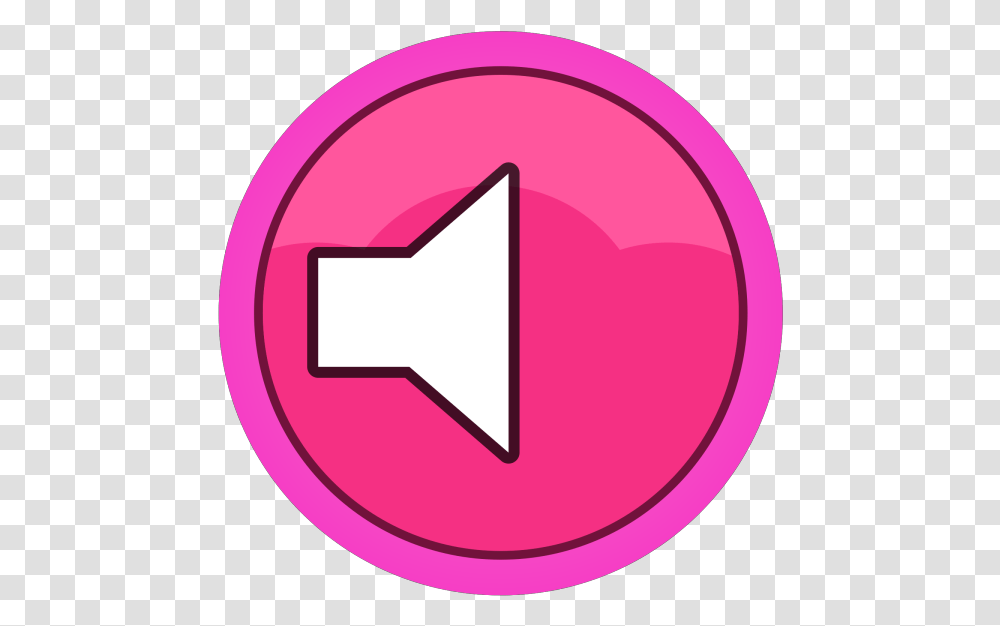 Pink Plain Button Icons Sounds Off Button, Sign, Logo, Trademark Transparent Png