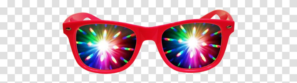 Pink Plastic Diffraction Rainbow Glasses, Sunglasses, Accessories, Accessory, Light Transparent Png