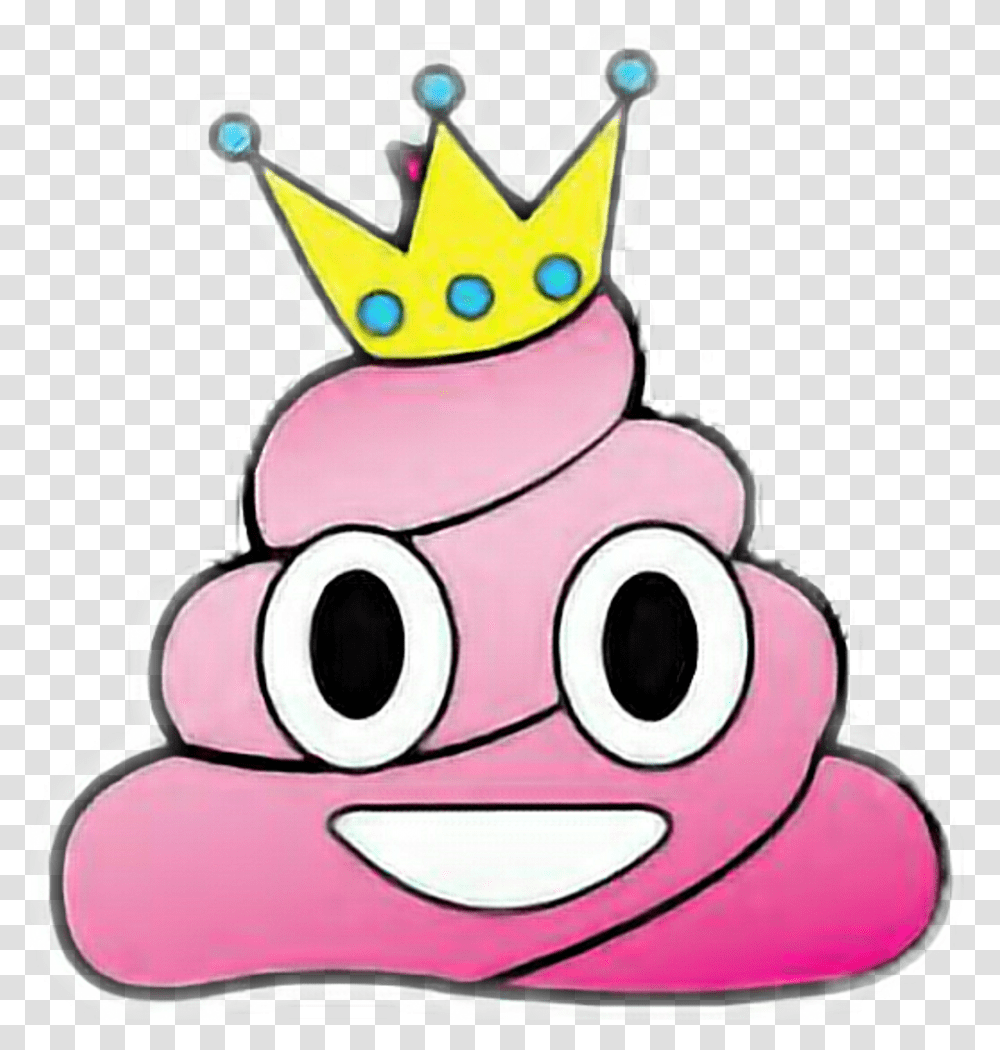 Pink Poop Emoji Clipart Poop Emoji With Crown, Outdoors, Cake, Dessert, Food Transparent Png