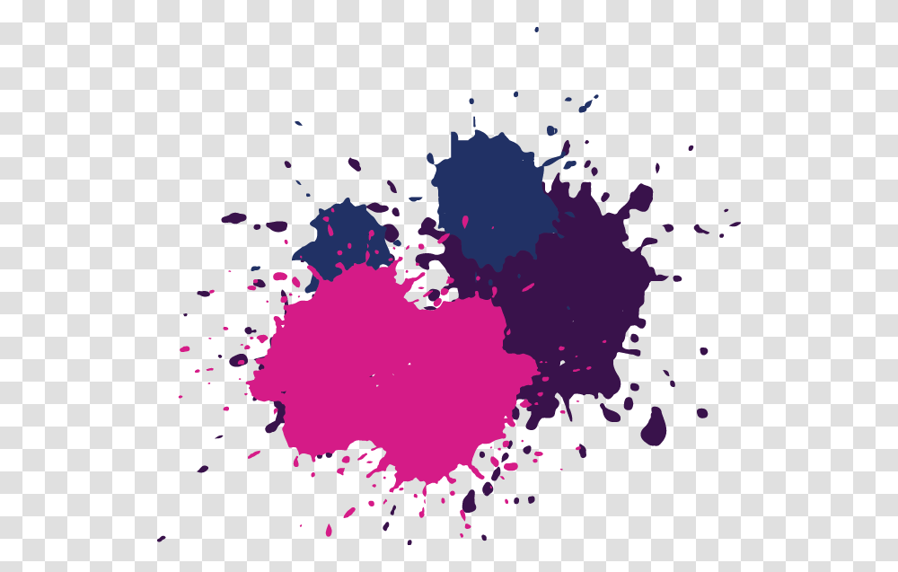 Pink Purple Blue Splash Brush Illustration, Stain, Bird Transparent Png
