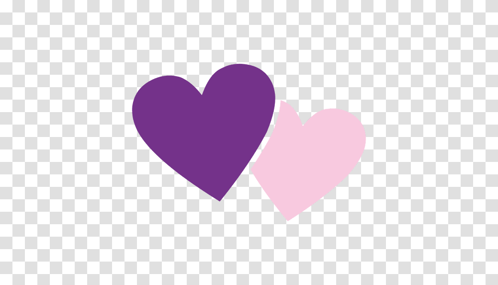 Pink Purple Hearts Icon, Cushion Transparent Png