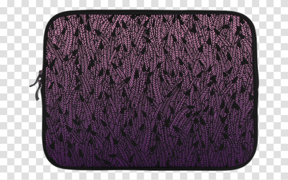 Pink Purple Ombre Feather Pattern Black Microsoft Surface Wallet, Rug, Knitting, Home Decor Transparent Png