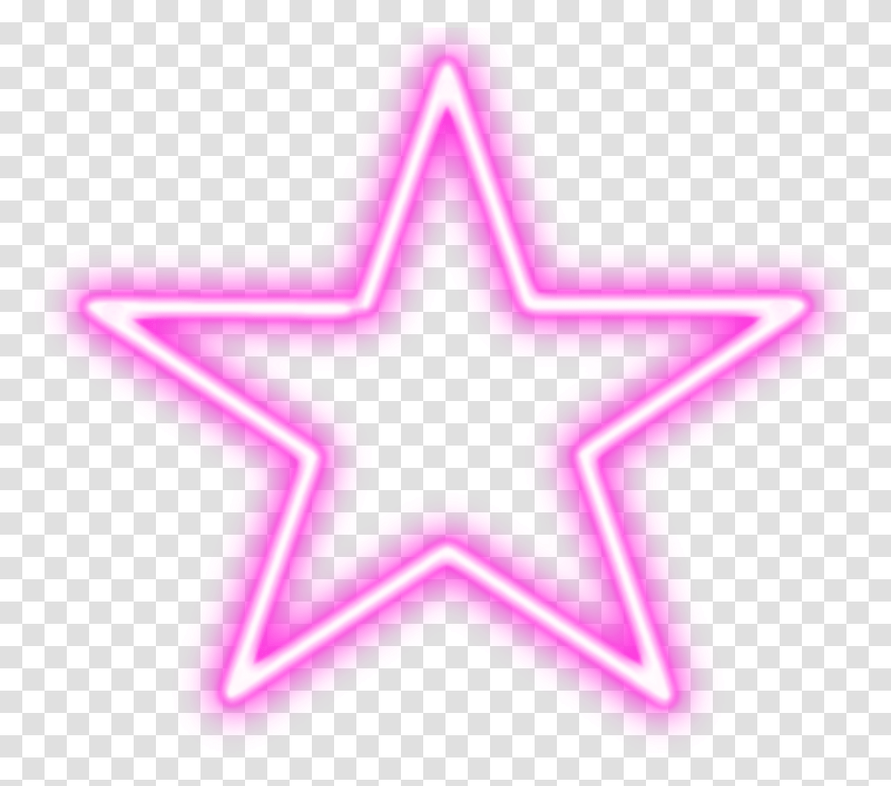 Pink Purple Star Neon Neonpinkpurplestar Neonstar Pink Neon Star, Star Symbol Transparent Png