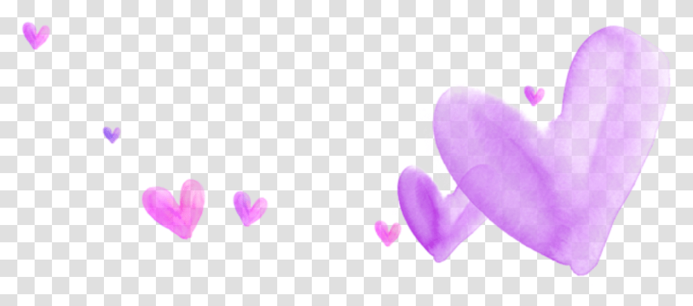 Pink Purple Sticker Heart, Flower, Plant, Blossom, Petal Transparent Png
