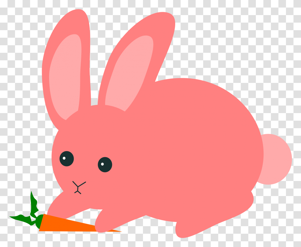 Pink Rabbit Cliparts 3 Pink Bunny Clip Art, Animal, Mammal, Rodent, Piggy Bank Transparent Png