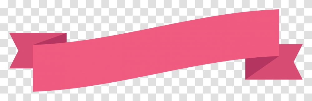 Pink Ribbon Banner Diagonal With Fold End Pink Ribbon Banner, Team Sport, Sports, Baseball Bat Transparent Png
