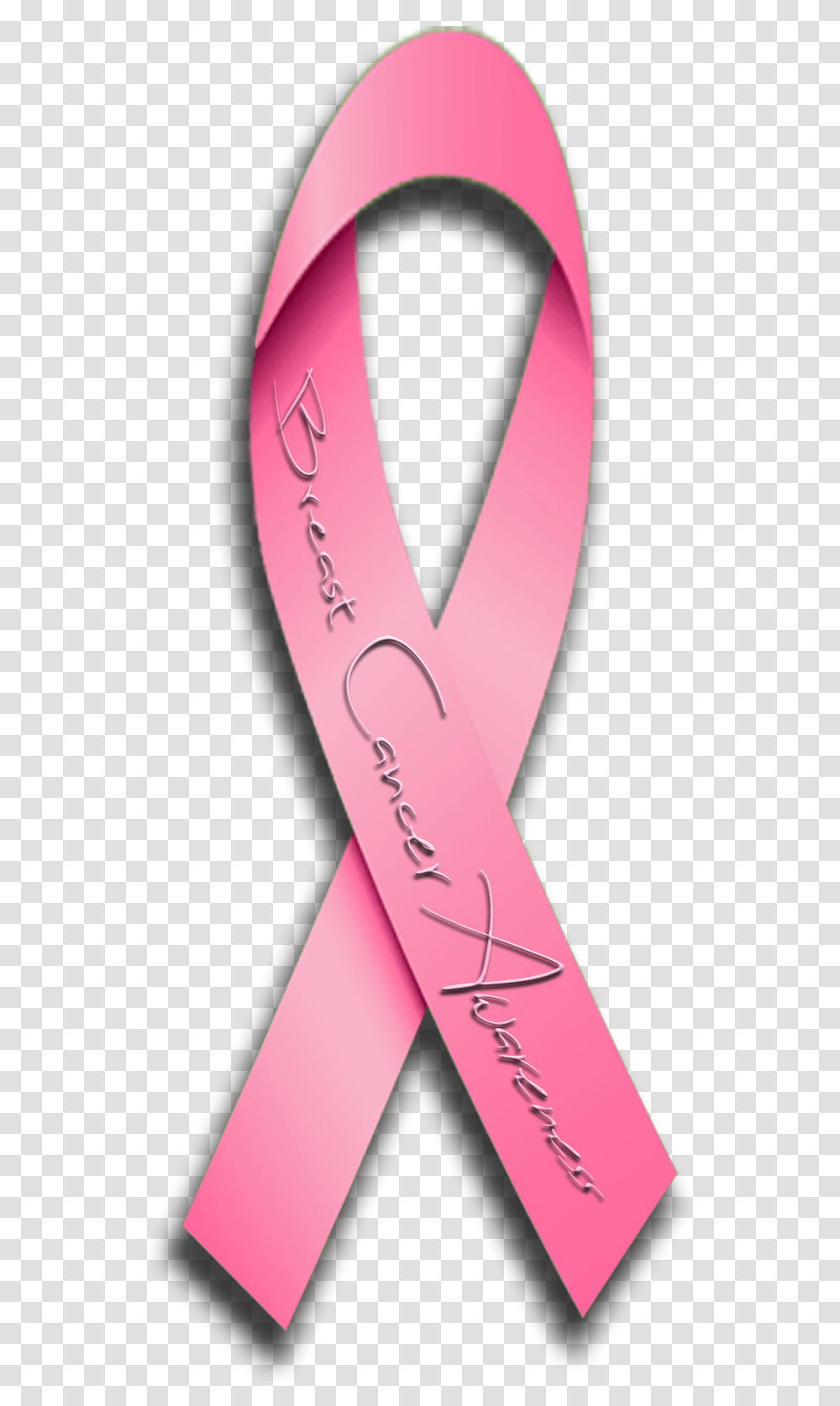 Pink Ribbon Bca With Shadow Breast Cancer Sign Donating, Sash, Gold, Text, Word Transparent Png