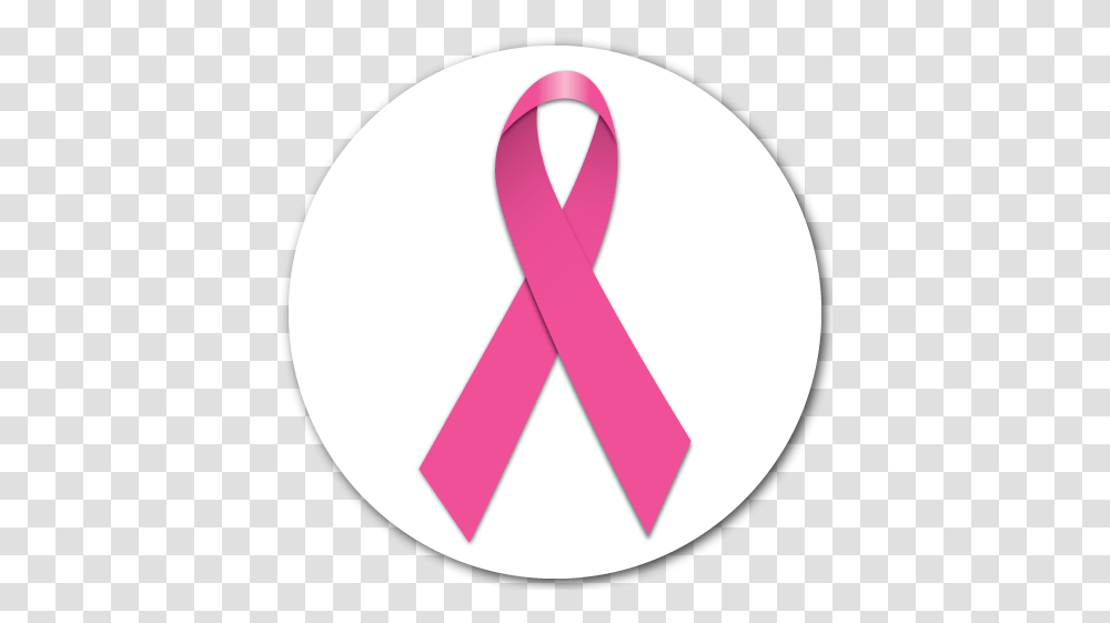 Pink Ribbon Circle Stickers Breast Cancer Awareness Logo Circle, Symbol, Trademark, Tape, Text Transparent Png