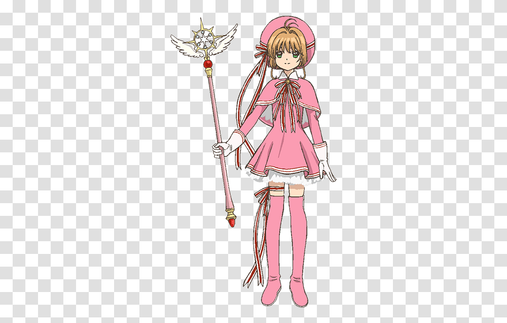 Pink Ribbon Dress Costume Cardcaptor Sakura Wiki Fandom Sakura Card Captor Costume, Person, Doll, Toy, Architecture Transparent Png