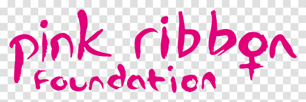 Pink Ribbon Foundation Logo, Handwriting Transparent Png