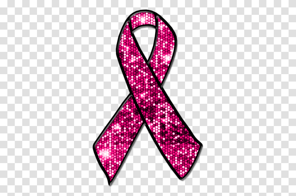 Pink Ribbon Glitter Clipart Breast Cancer Ribbon Glitter, Light, Tie, Accessories, Accessory Transparent Png