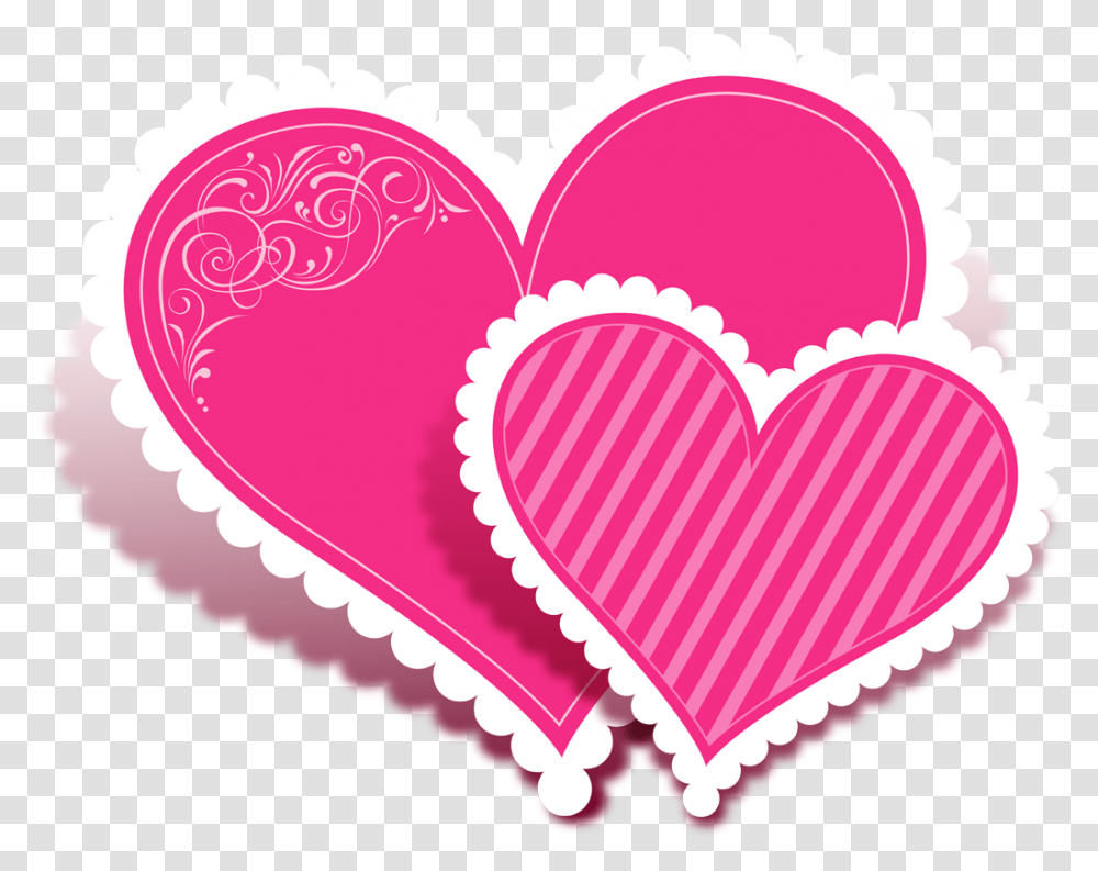 Pink Romantic Frame Beautiful Heart Love You, Birthday Cake, Dessert, Food, Sweets Transparent Png