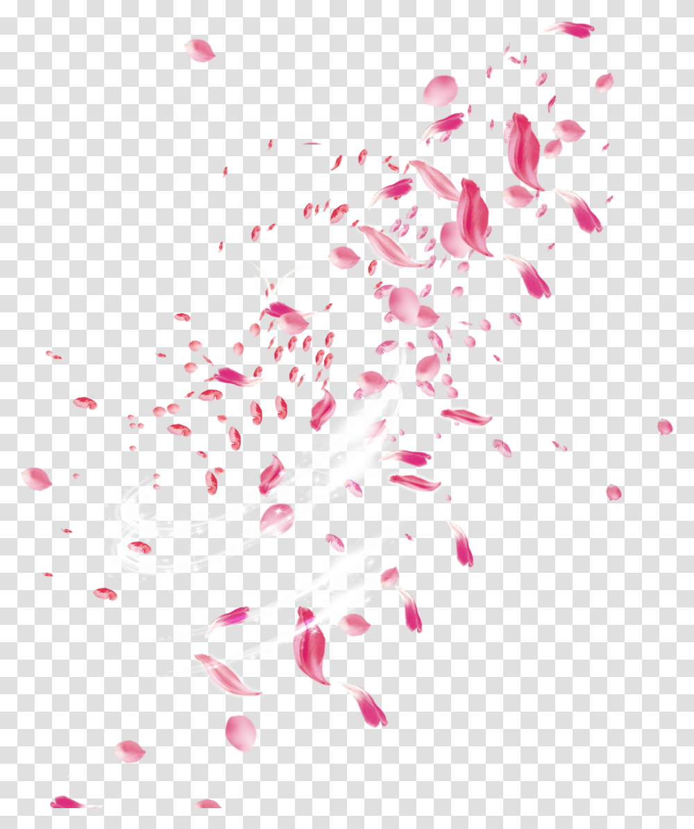 Pink Rose Petals, Paper, Confetti Transparent Png
