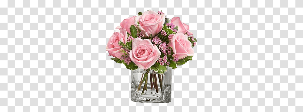 Pink Roses Vase Boquet Rose Flowers Freetoedit Pink Rose Arrangement, Plant, Blossom, Flower Arrangement, Flower Bouquet Transparent Png