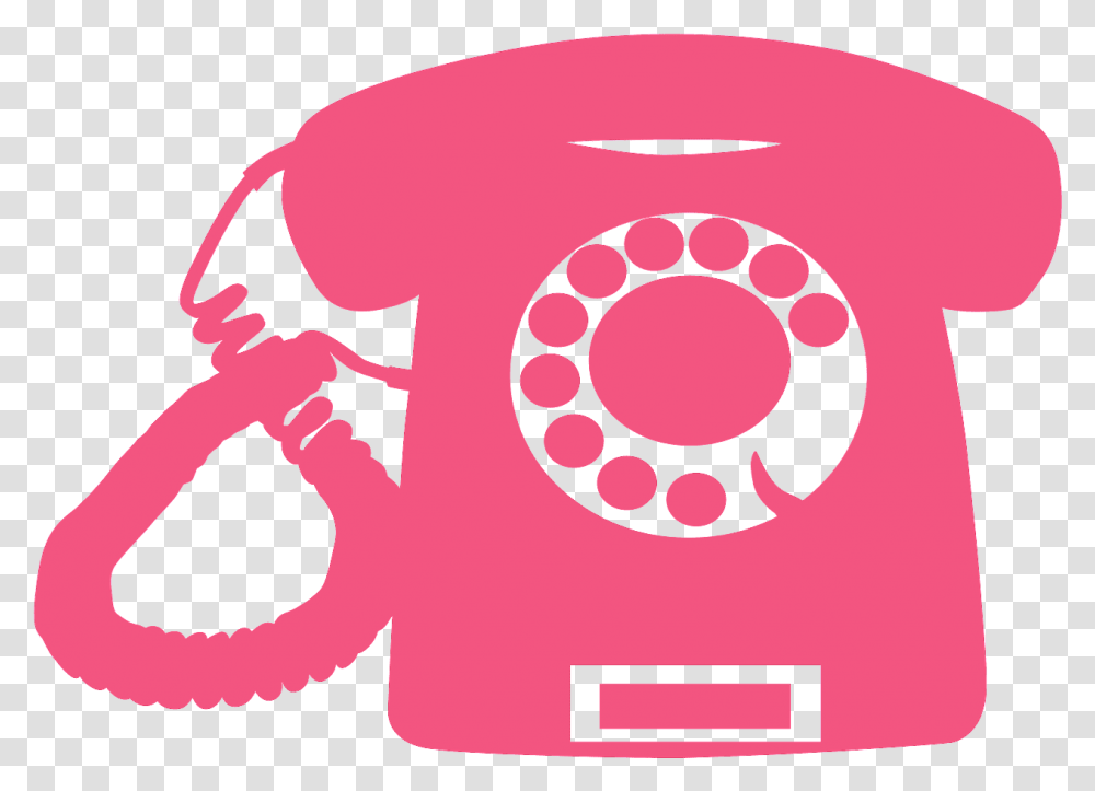 Pink Rotary Phone Clipart, Electronics, Dial Telephone Transparent Png