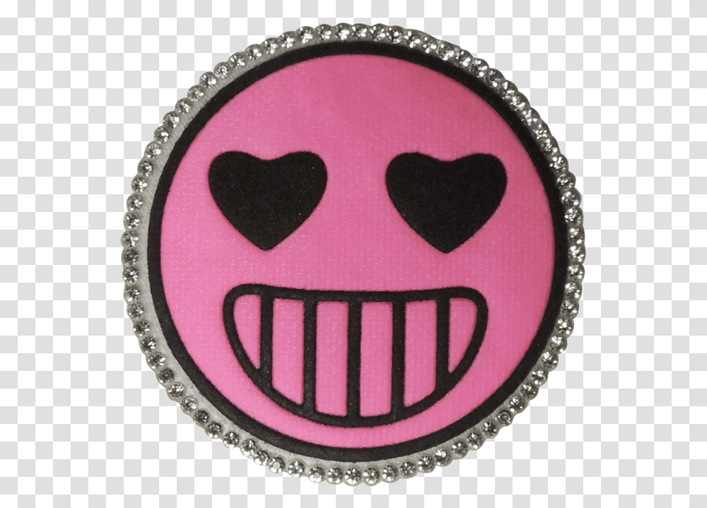 Pink Round Smile Emoji Face Applique Repelentny Obojok Pre Psy, Accessories, Accessory, Jewelry, Brooch Transparent Png