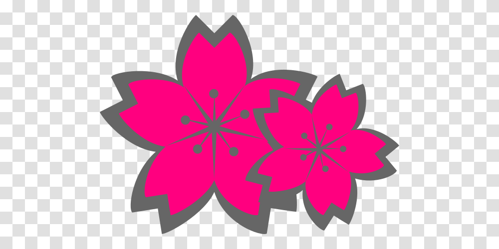 Pink Sakura Flowers Clip Art, Ornament, Pattern, Fractal Transparent Png