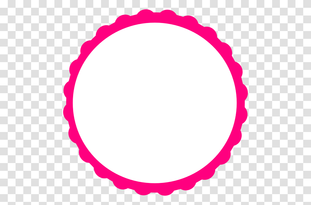 Pink Scallop Clip Art Scalloped Circle Hot Pink Clipart, Balloon, Oval Transparent Png