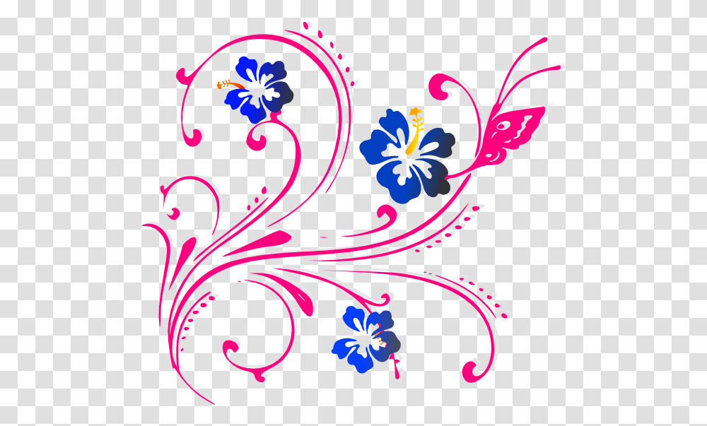 Pink Scroll Clipart Vector Clip Art, Floral Design, Pattern Transparent Png
