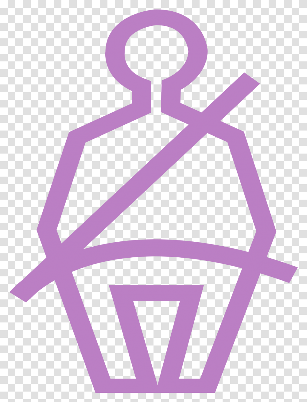 Pink Seatbelt Icon Clip Art, Cross, Symbol, Triangle Transparent Png
