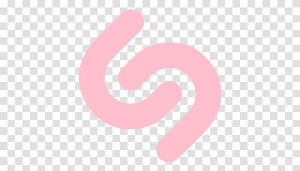 Pink Shazam Icon Pink Shazam Logo, Alphabet, Text, Tape, Heart Transparent Png