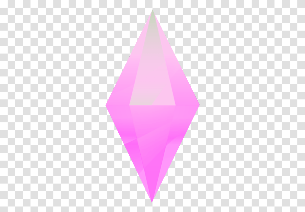 Pink Sims Recolored Diamond Pastel Aesthetic Triangle, Crystal, Accessories, Accessory, Gemstone Transparent Png