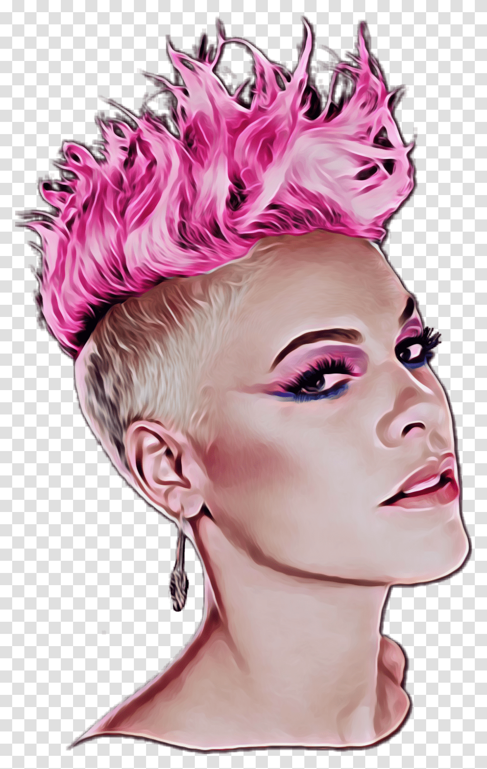Pink Singer Image, Head, Face, Person Transparent Png