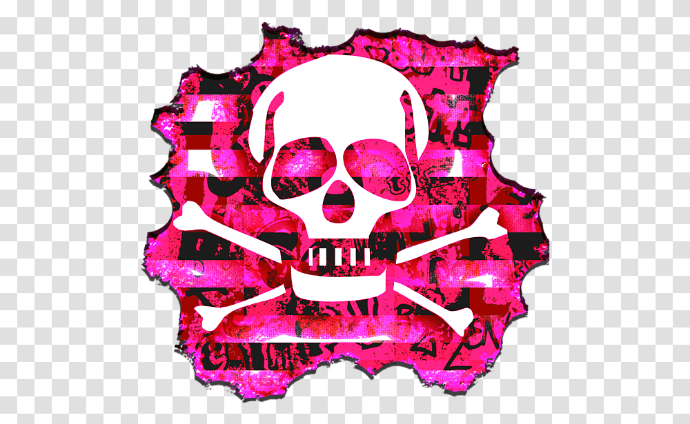 Pink Skull Crossbones Graphic Tote Bag Dot, Graphics, Art, Paper, Sunglasses Transparent Png