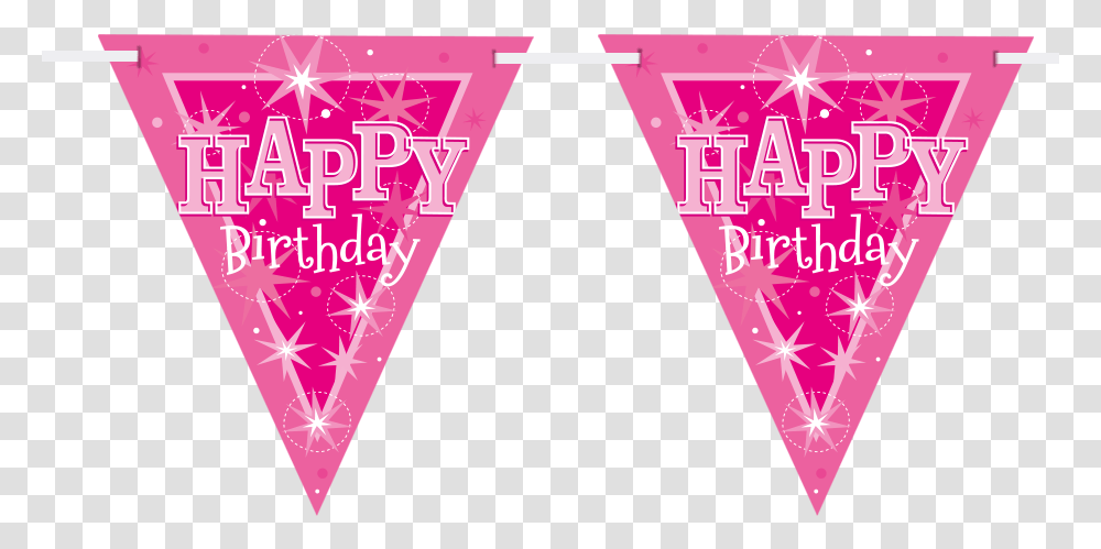 Pink Sparkle Bunting Triangle, Purple Transparent Png