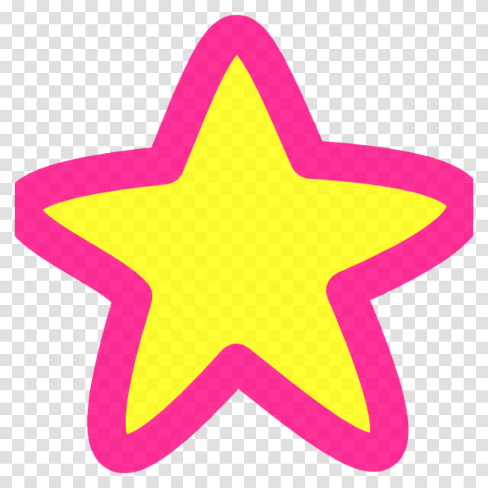 Pink Star Pink And Yellow Star, Star Symbol Transparent Png