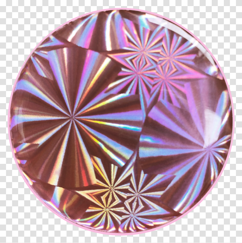 Pink Stars Hologram Circle, Sphere, Cosmetics, Pottery Transparent Png