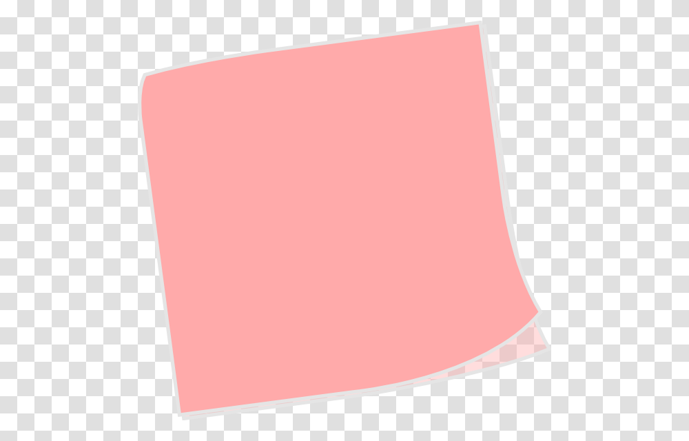 Pink Sticky Note Clipart Sticky Note, Rug, Pillow, Cushion, Paper Transparent Png
