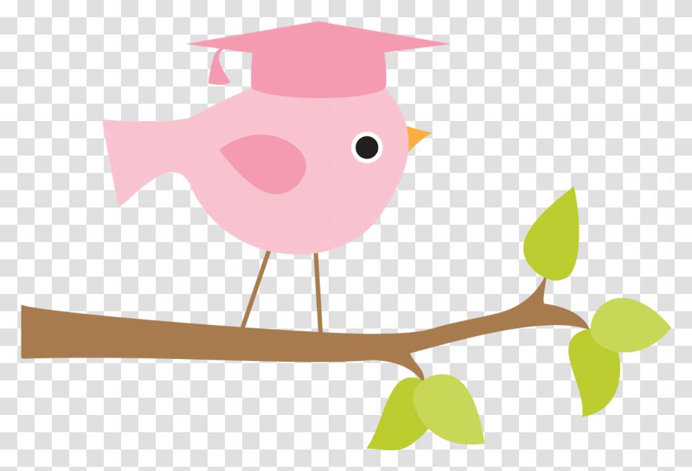 Pink Sticlers Graduation, Animal, Bird Transparent Png